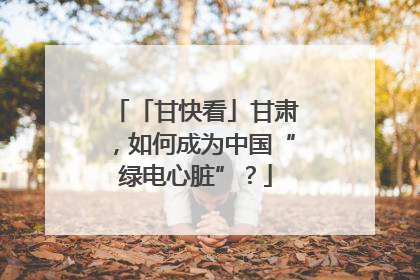 「甘快看」甘肃，如何成为中国“绿电心脏”？