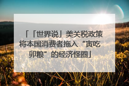 「世界说」美关税政策将本国消费者拖入“寅吃卯粮”的经济怪圈