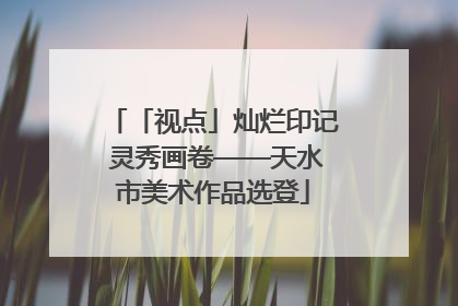 「视点」灿烂印记 灵秀画卷——天水市美术作品选登