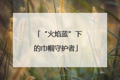 “火焰蓝”下的巾帼守护者