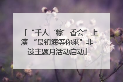“千人‘粽’香会”上演 “最镇海等你来”非遗主题月活动启动