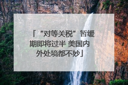 “对等关税”暂缓期即将过半 美国内外处境都不妙
