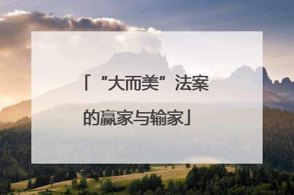 “大而美”法案的赢家与输家