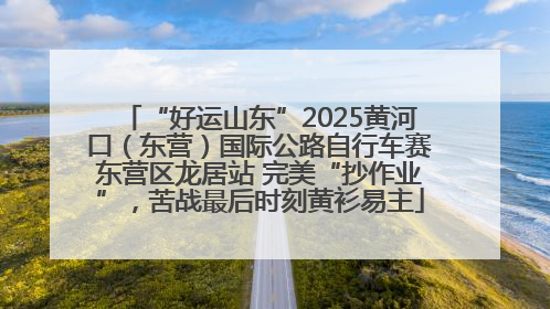 “好运山东”2025黄河口（东营）国际公路自行车赛东营区龙居站 完美“抄作业”，苦战最后时刻黄衫易主