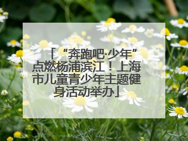“奔跑吧·少年”点燃杨浦滨江！上海市儿童青少年主题健身活动举办