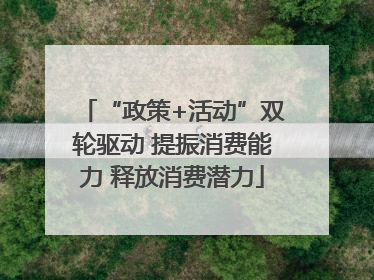 “政策+活动”双轮驱动 提振消费能力 释放消费潜力