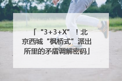 “3+3+X”！北京西城“枫桥式”派出所里的矛盾调解密码