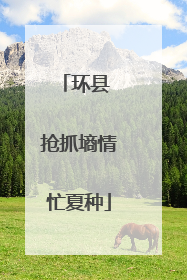 环县 抢抓墒情忙夏种