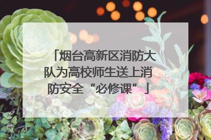 烟台高新区消防大队为高校师生送上消防安全“必修课”
