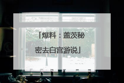 爆料：盖茨秘密去白宫游说