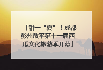 甜一“夏”！成都彭州敖平第十一届西瓜文化旅游季开幕