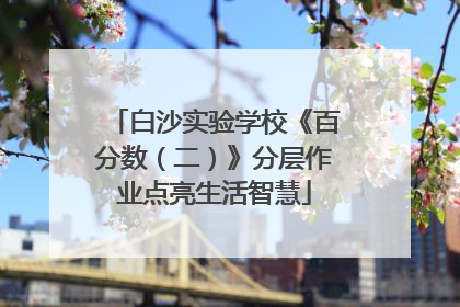 白沙实验学校《百分数（二）》分层作业点亮生活智慧