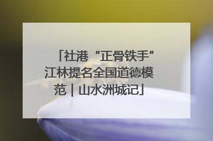 社港“正骨铁手”江林提名全国道德模范｜山水洲城记