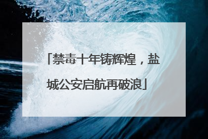 禁毒十年铸辉煌，盐城公安启航再破浪