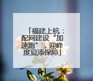 福建上杭：配网建设“加速跑”，迎峰度夏添保障