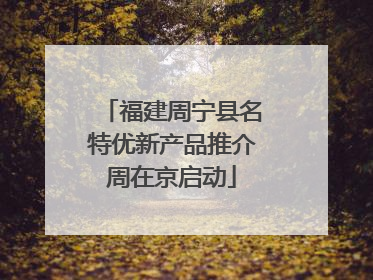 福建周宁县名特优新产品推介周在京启动