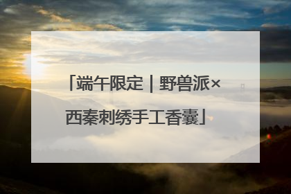 端午限定｜野兽派×西秦刺绣手工香囊