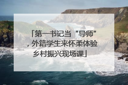 第一书记当“导师”，外籍学生来怀柔体验乡村振兴现场课