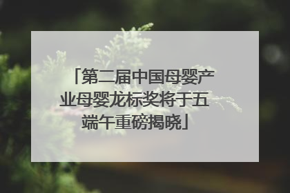 第二届中国母婴产业母婴龙标奖将于五端午重磅揭晓