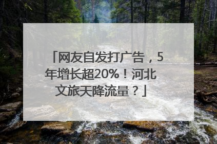 网友自发打广告，5年增长超20%！河北文旅天降流量？