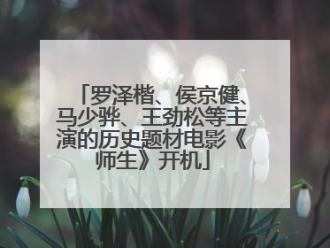罗泽楷、侯京健、马少骅、王劲松等主演的历史题材电影《师生》开机