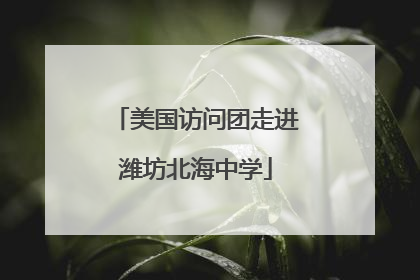 美国访问团走进潍坊北海中学