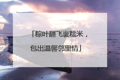 粽叶翻飞裹糯米，包出温馨邻里情