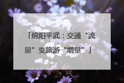 绵阳平武：交通“流量”变旅游“增量”