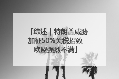 综述｜特朗普威胁加征50%关税招致欧盟强烈不满
