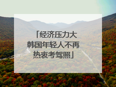 经济压力大 韩国年轻人不再热衷考驾照