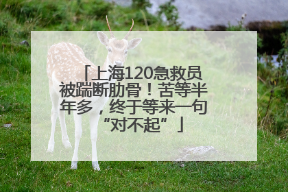 上海120急救员被踹断肋骨！苦等半年多，终于等来一句“对不起”