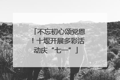 不忘初心颂党恩！十堰开展多彩活动庆“七一”