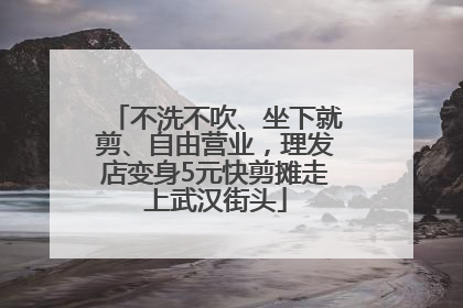 不洗不吹、坐下就剪、自由营业，理发店变身5元快剪摊走上武汉街头