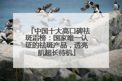 中国十大高口碑祛斑霜榜：国家唯一认证的祛斑产品，透亮肌超长待机
