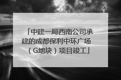 中建一局西南公司承建的成都保利中环广场（G地块）项目竣工