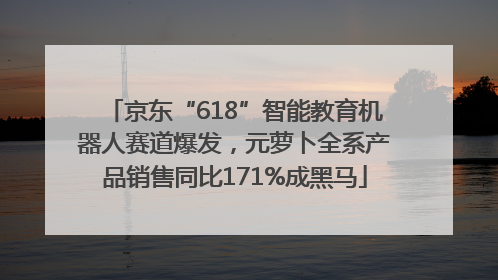京东“618”智能教育机器人赛道爆发，元萝卜全系产品销售同比171%成黑马