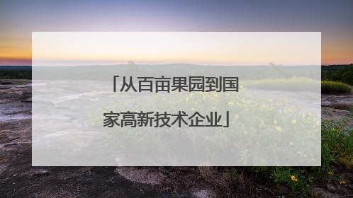 从百亩果园到国家高新技术企业