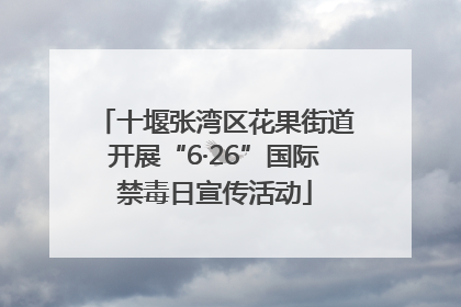 十堰张湾区花果街道开展“6·26”国际禁毒日宣传活动