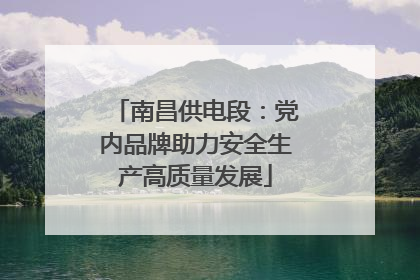 南昌供电段：党内品牌助力安全生产高质量发展