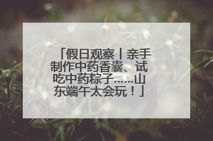 假日观察丨亲手制作中药香囊、试吃中药粽子……山东端午太会玩！