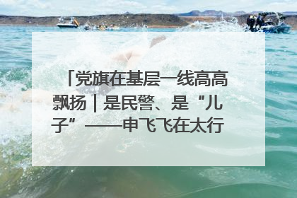 党旗在基层一线高高飘扬｜是民警、是“儿子”——申飞飞在太行山中的一线坚守