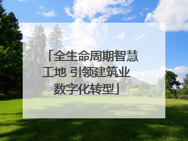 全生命周期智慧工地 引领建筑业数字化转型