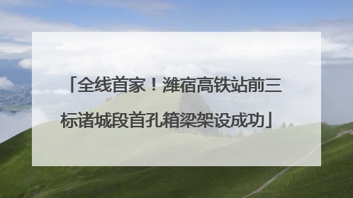 全线首家！潍宿高铁站前三标诸城段首孔箱梁架设成功