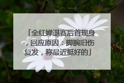 全红婵退赛后首现身，回应原因：脚腕旧伤复发，称最近挺好的