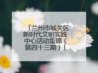 兰州市城关区新时代文明实践中心活动集锦（第四十三期）
