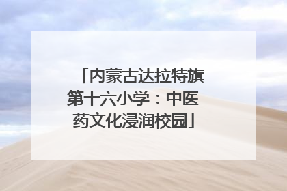 内蒙古达拉特旗第十六小学：中医药文化浸润校园