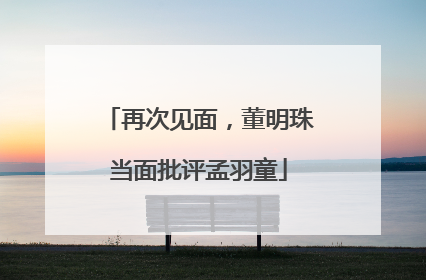 再次见面，董明珠当面批评孟羽童