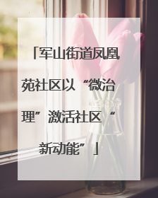 军山街道凤凰苑社区以“微治理”激活社区“新动能”