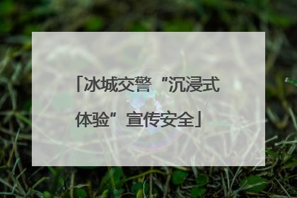 冰城交警“沉浸式体验”宣传安全