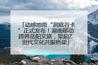动感地带“洞庭谷卡”正式发布！湖南移动跨界岳阳文旅，架起Z世代文化共振桥梁